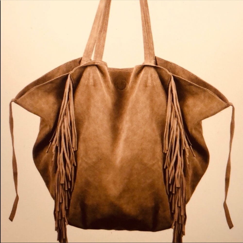 Anthropologie Linnea pelle suede fringed bag